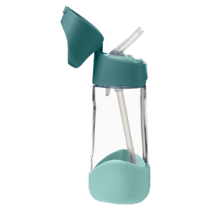 Botella tritán con pajita 450ml Emerald Forest