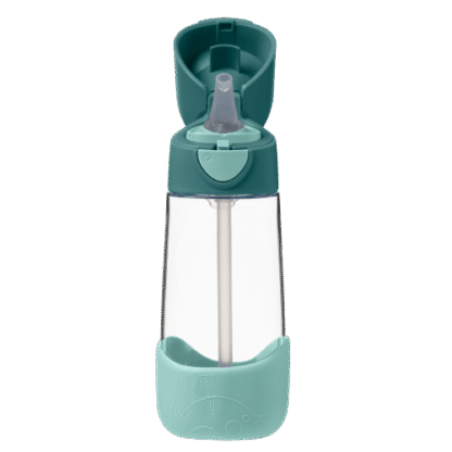 Botella tritán con pajita 450ml Emerald Forest