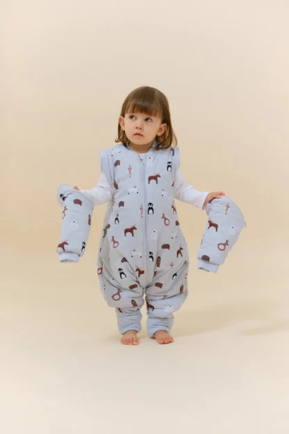 Pijama Manta con mangas y calcetines antideslizantes Winter Animals TOG 2.5