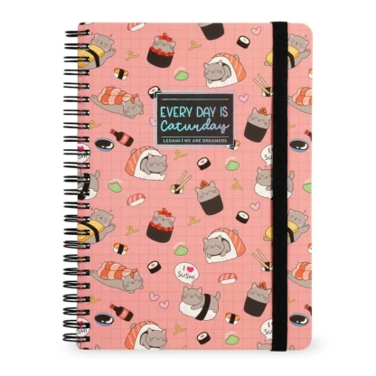 Cuaderno Rayas A4 Sushi Cat