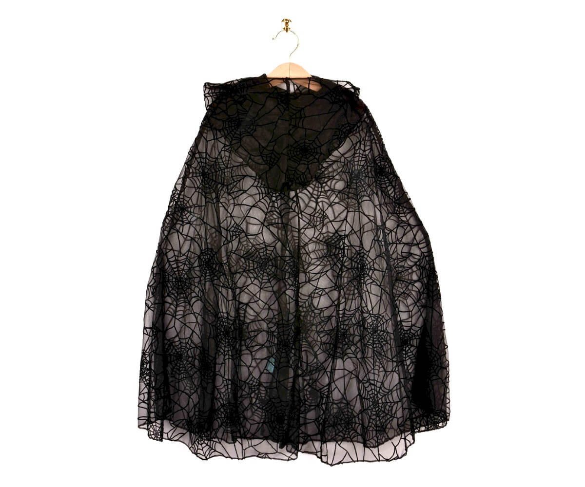 Capa Araña Negro 3-8 años