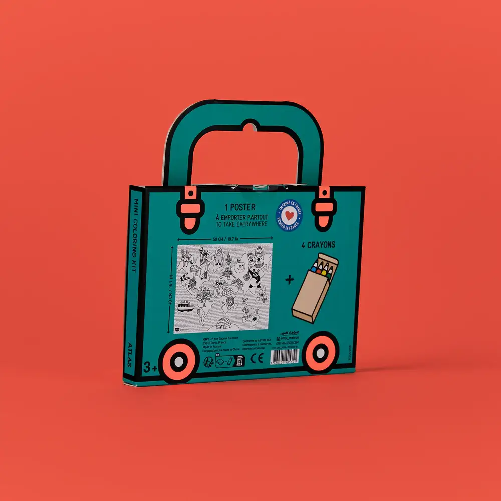 Mini Pocket Atlas para Colorear