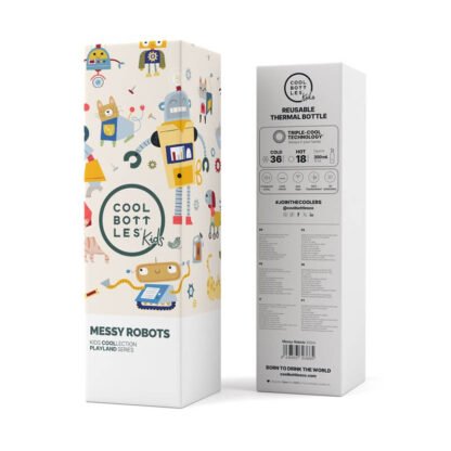 Botella Kids 350ml Messy Robots