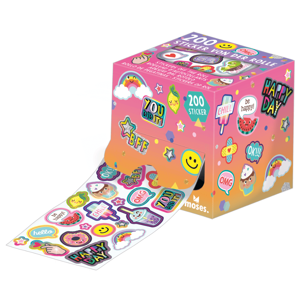 Rollo Pegatinas Holográficas Happy