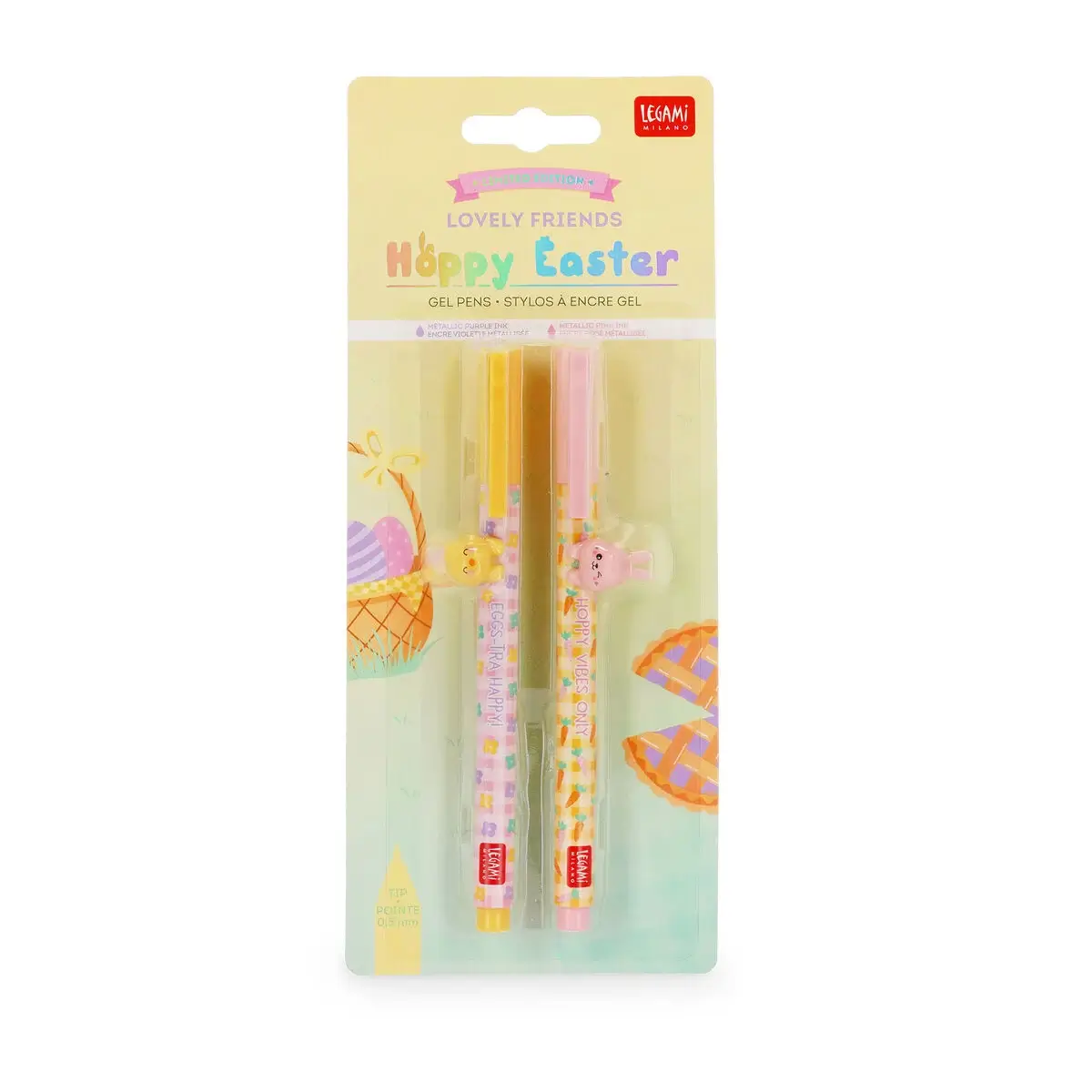 Set de 2 Bolígrafos de Gel Lovely Friends Hoppy Easter