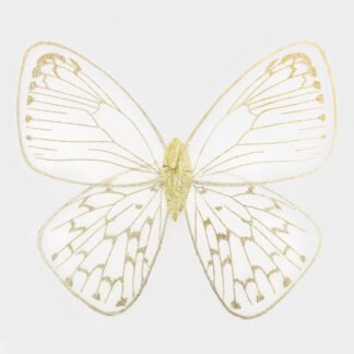 Alas Mariposa Blancas Dorado