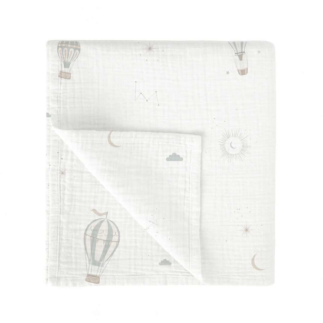 Muselina Bambú Blue Sky