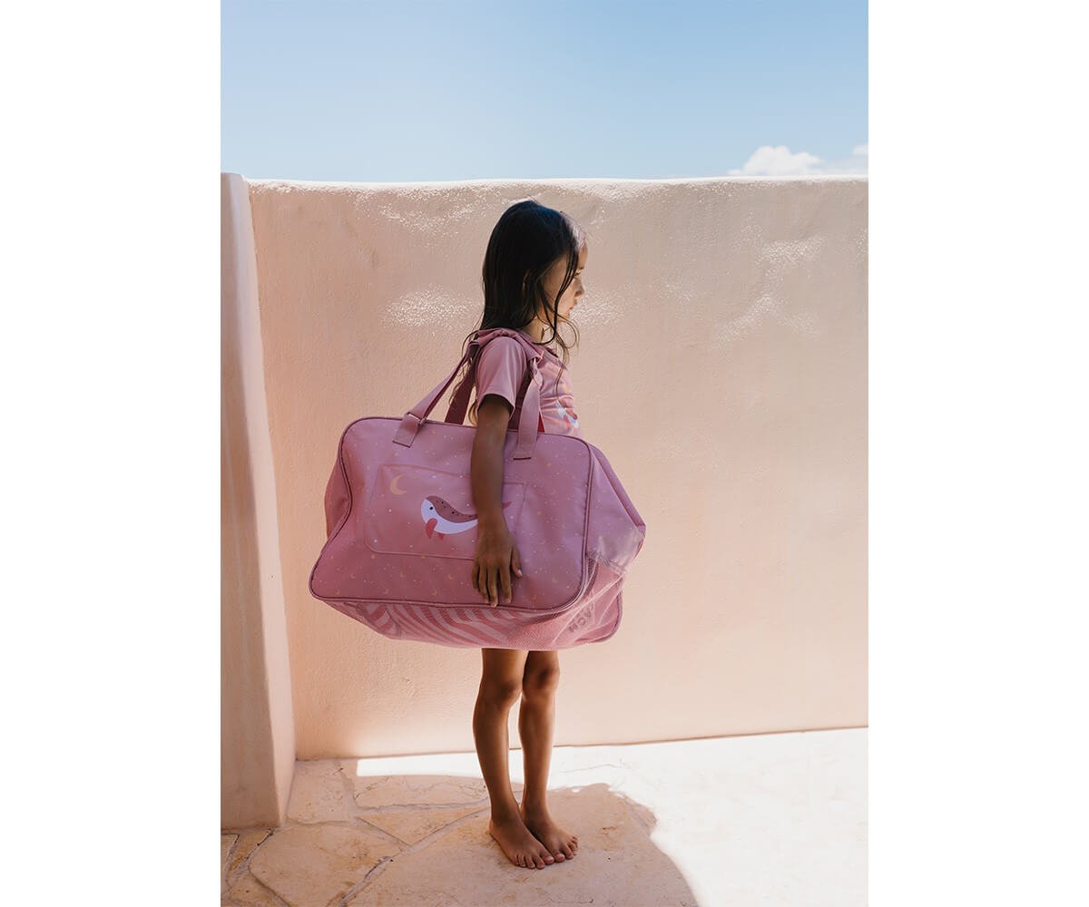 Bolso de Playa con Rejilla Whale Pink