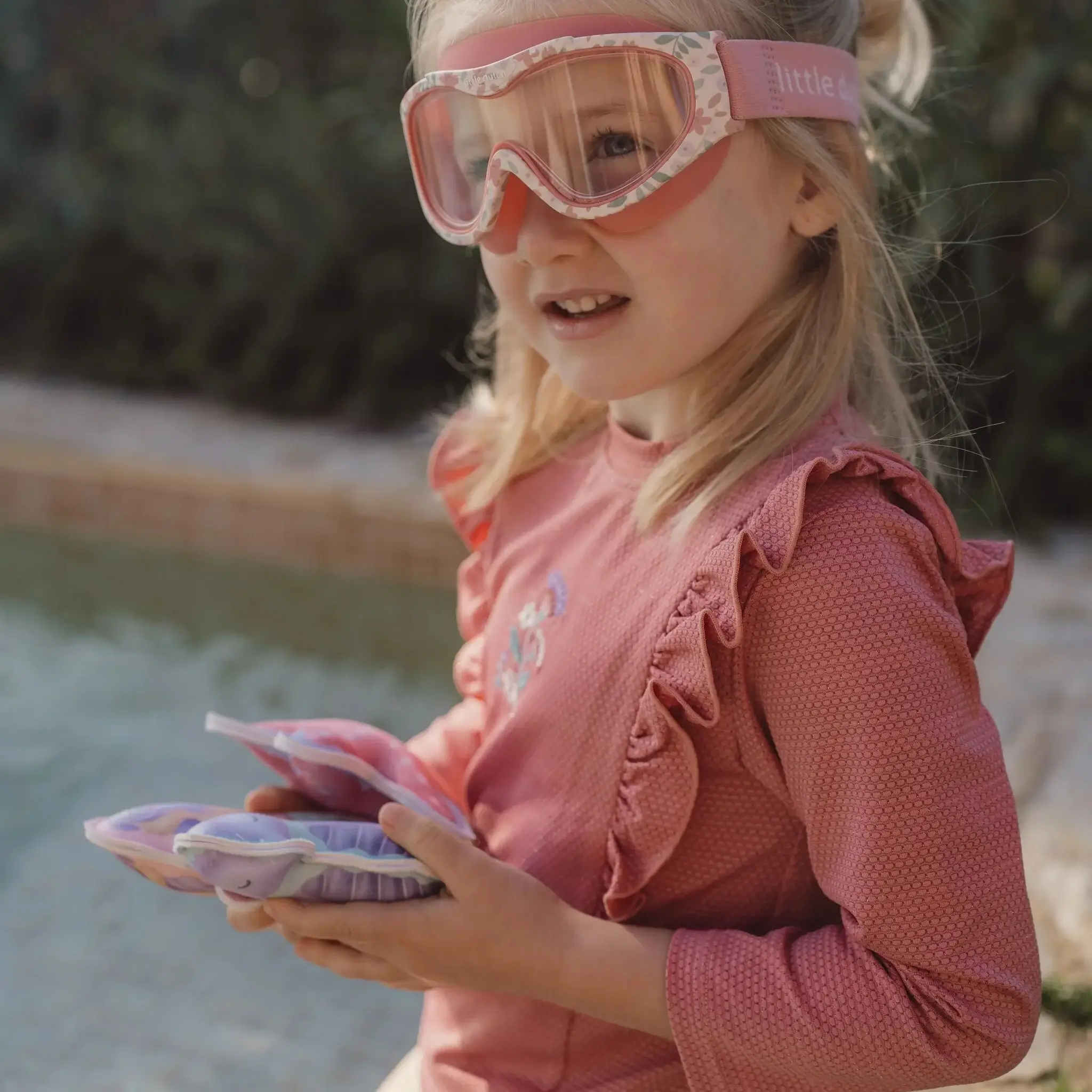 Camiseta baño Manga Larga Rosa Brillante