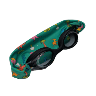 Gafas de Natación Infantiles Negras con Turbante Dinos