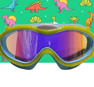 Máscara de Natación Infantil Amarillas con Turbante Dinos