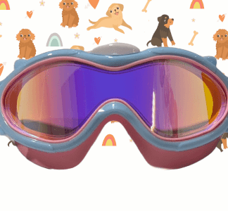 Máscara de Natación Infantil Azules con Turbante Perritos