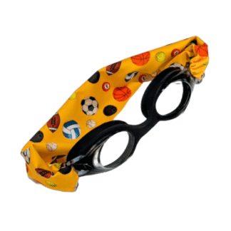 Gafas de Natación Infantiles Negras con Turbante Deportes