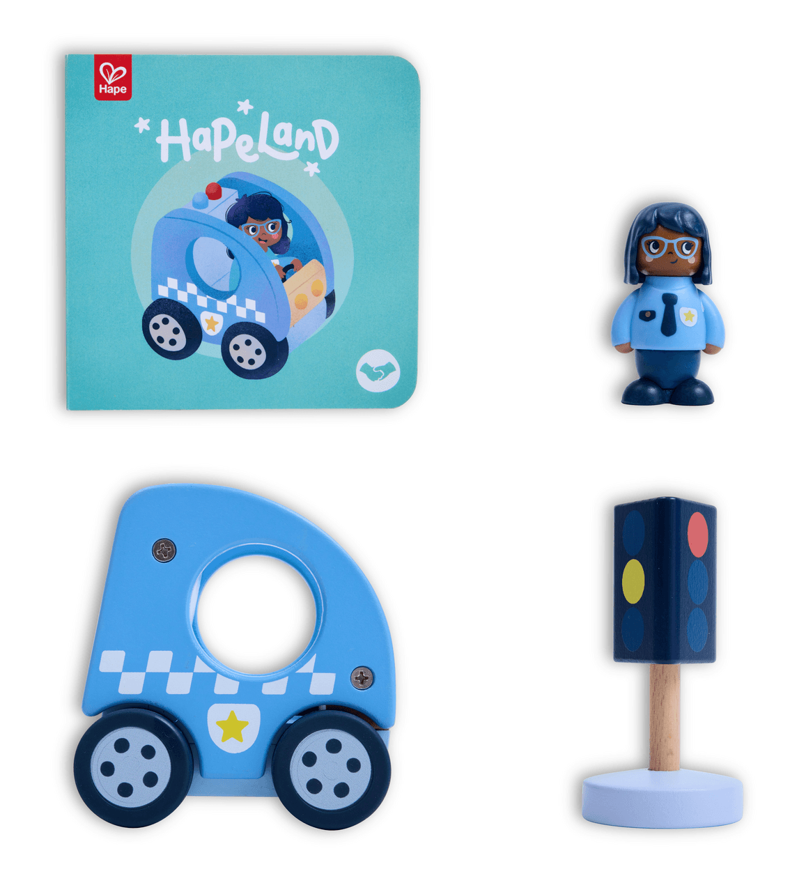 El coche de policía ruidoso