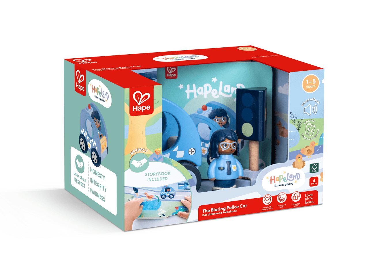 El coche de policía ruidoso