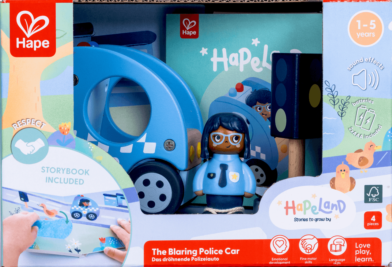 El coche de policía ruidoso