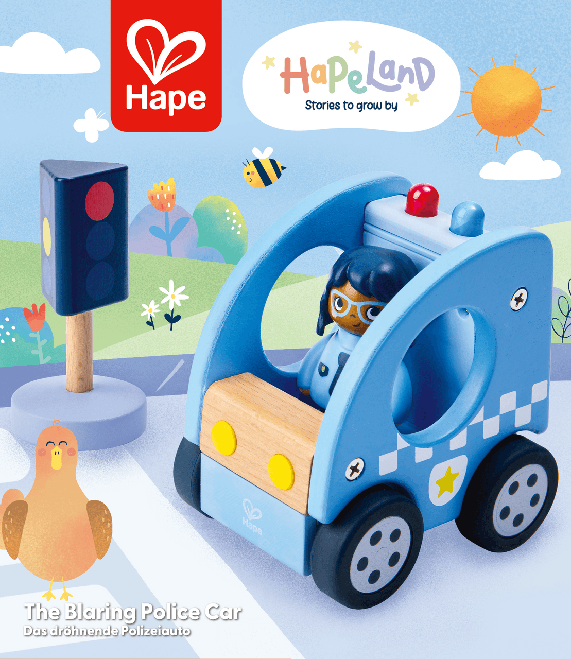 El coche de policía ruidoso