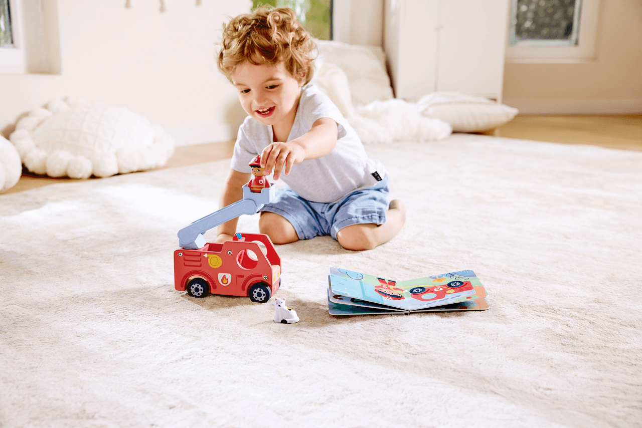 El camión de bomberos rugiente