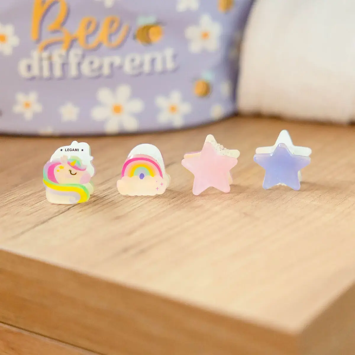 Set de 4 Mini Pinzas Para Pelo Unicorn