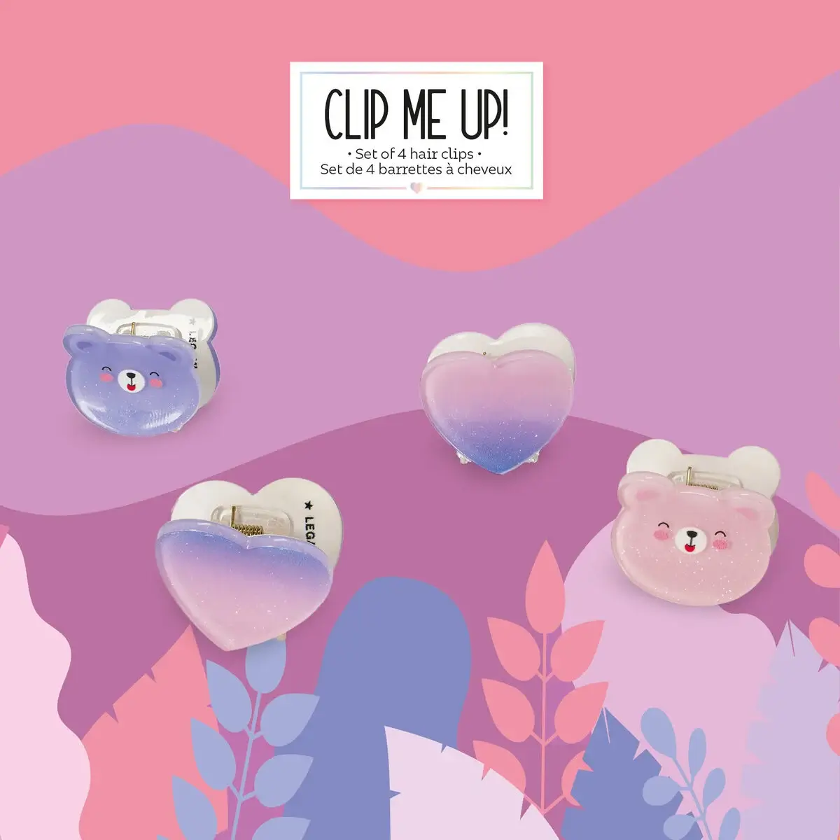 Set de 4 Mini Pinzas Para Pelo Teddy