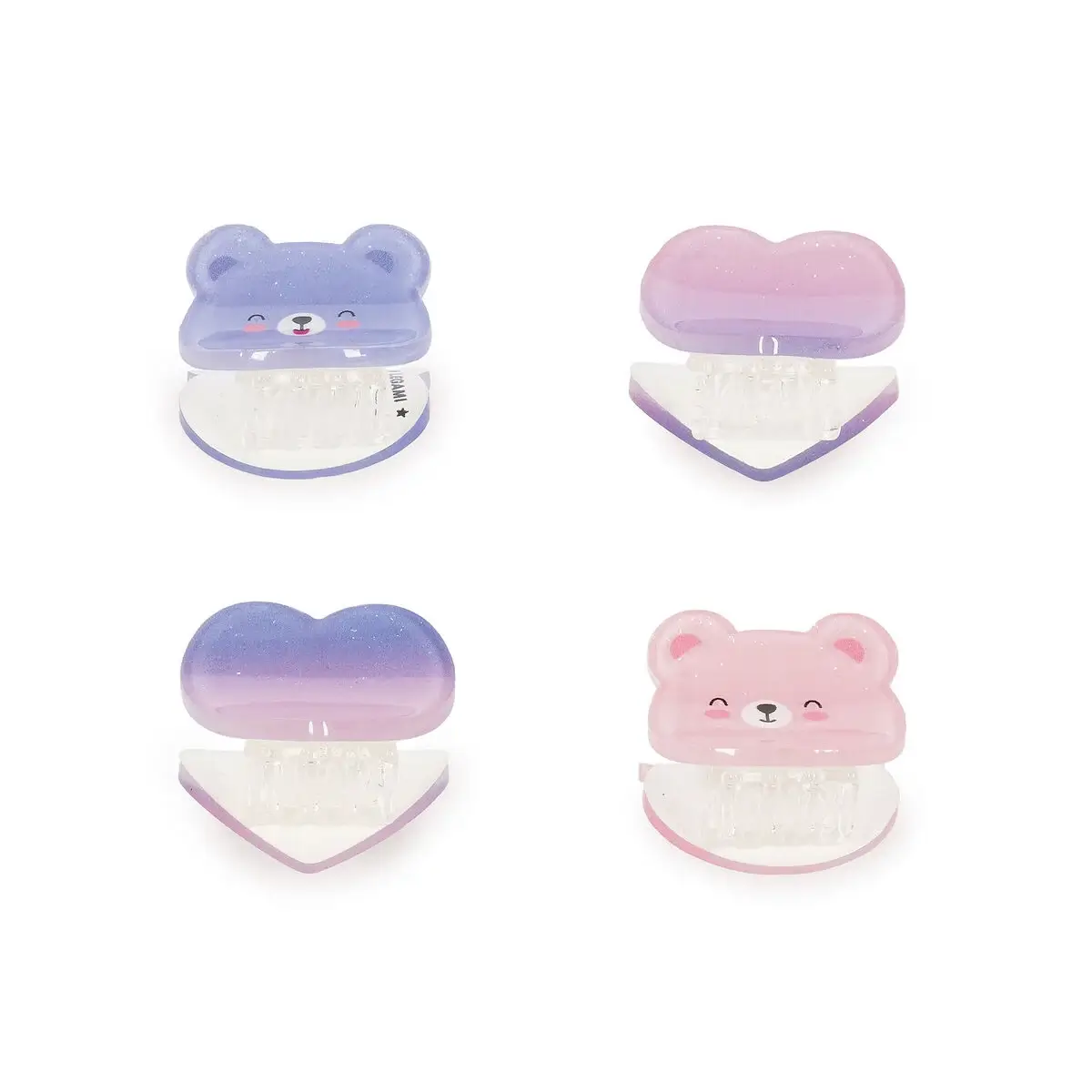 Set de 4 Mini Pinzas Para Pelo Teddy