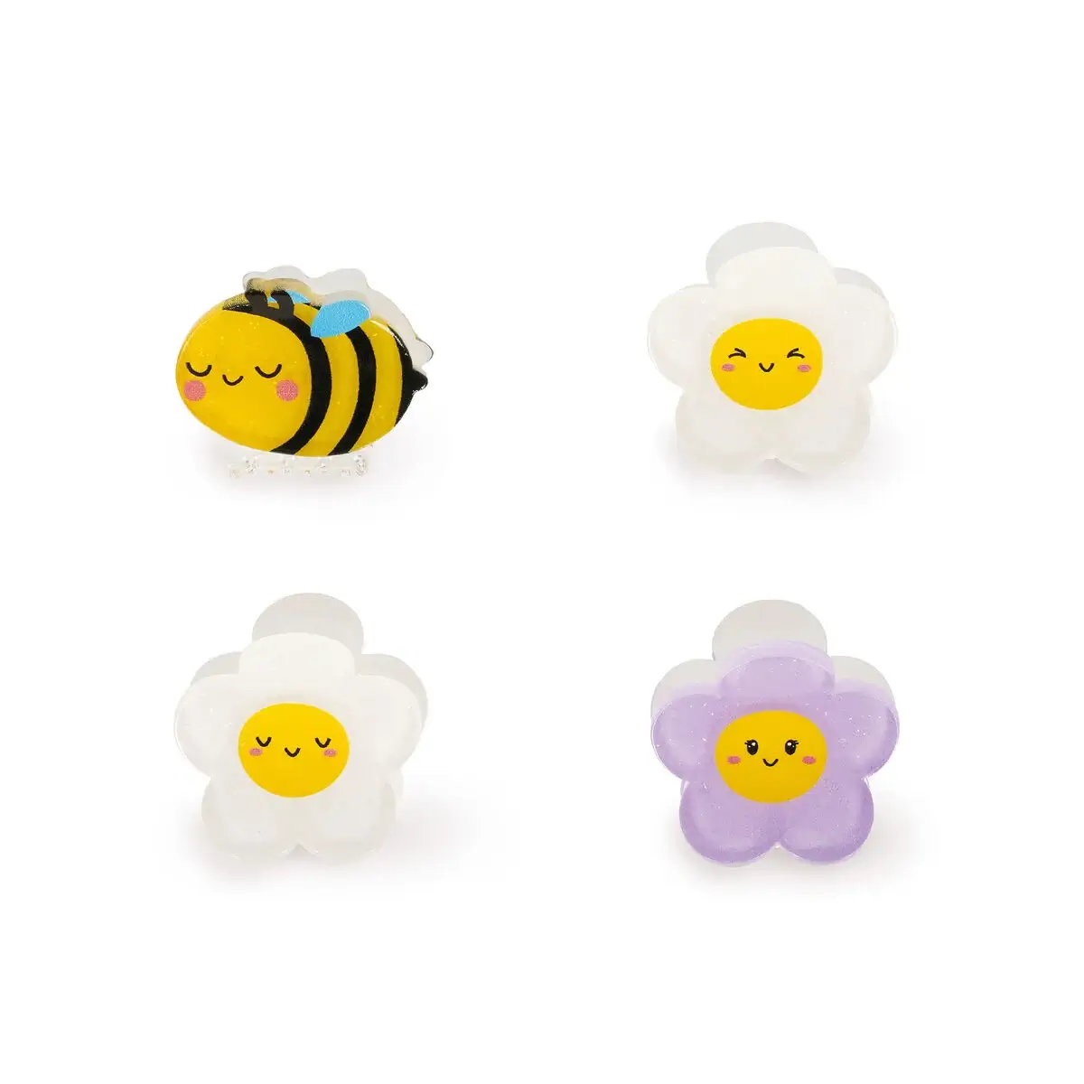 Set de 4 Mini Pinzas Para Pelo Bee