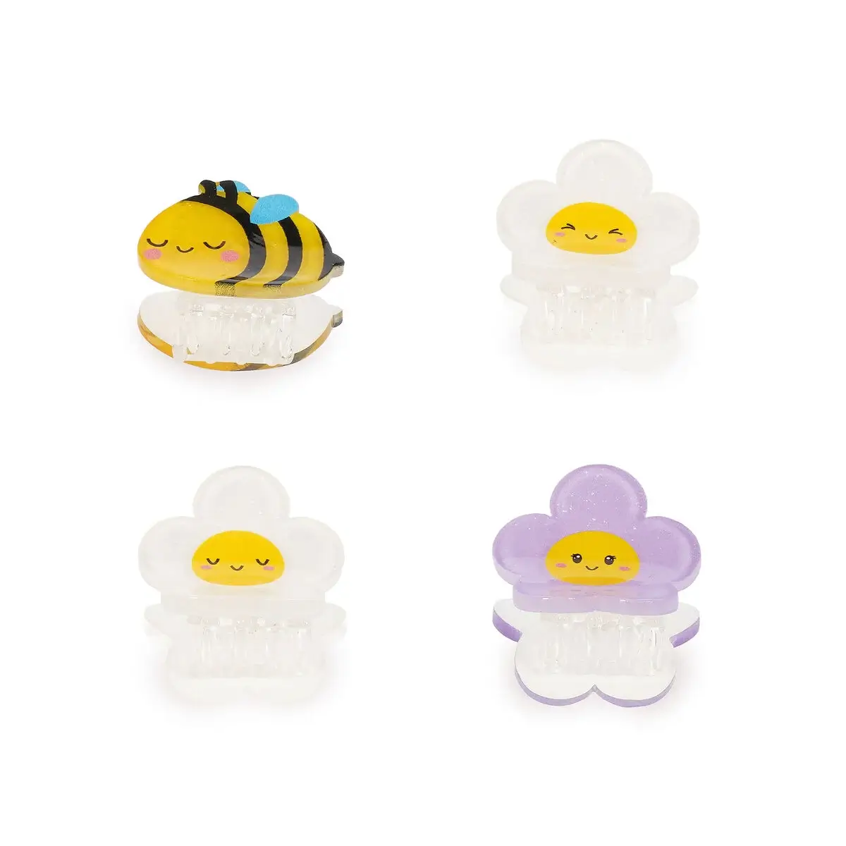 Set de 4 Mini Pinzas Para Pelo Bee