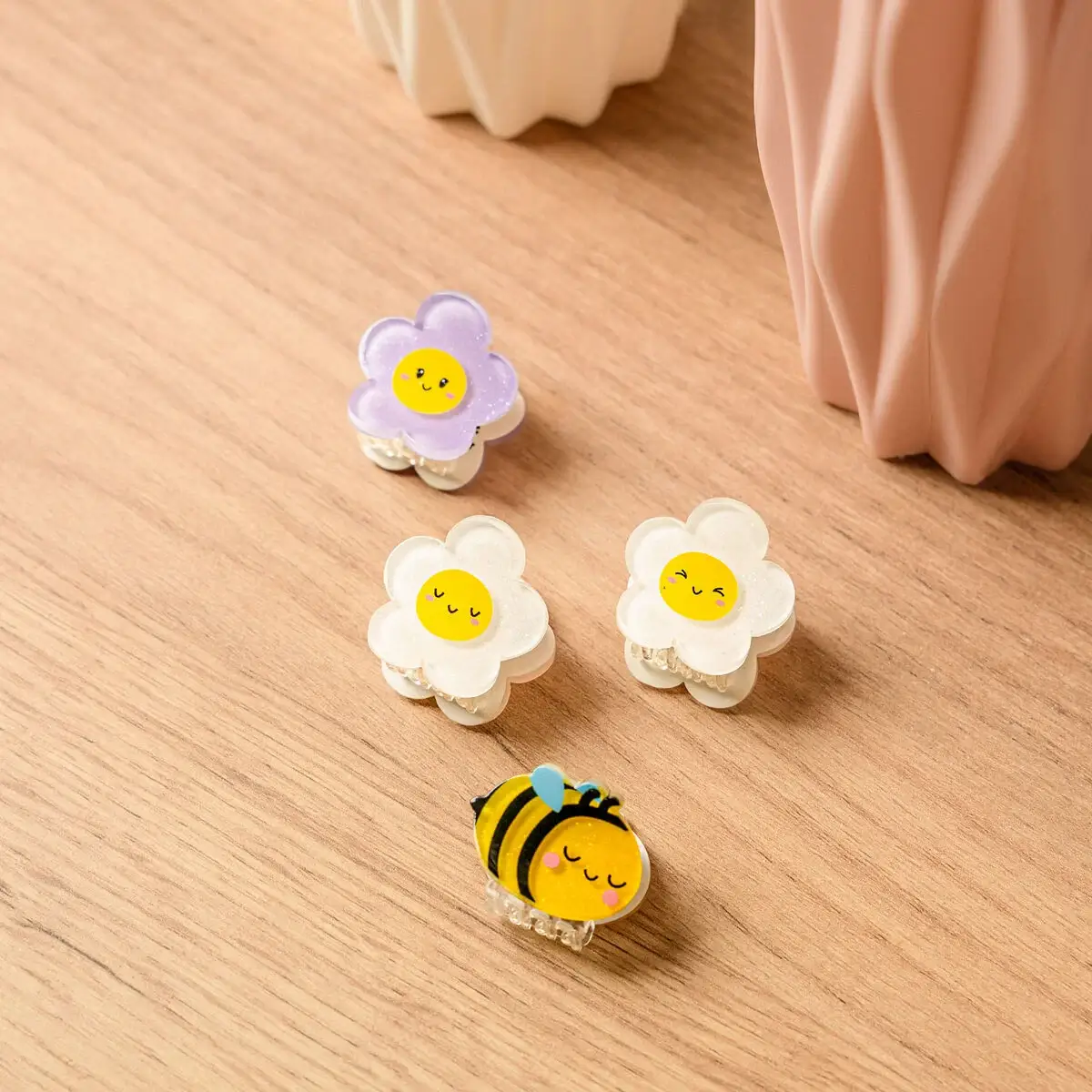 Set de 4 Mini Pinzas Para Pelo Bee