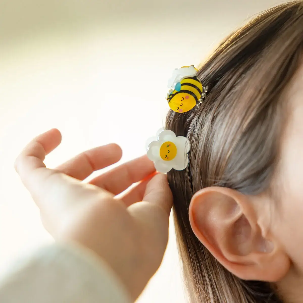 Set de 4 Mini Pinzas Para Pelo Bee