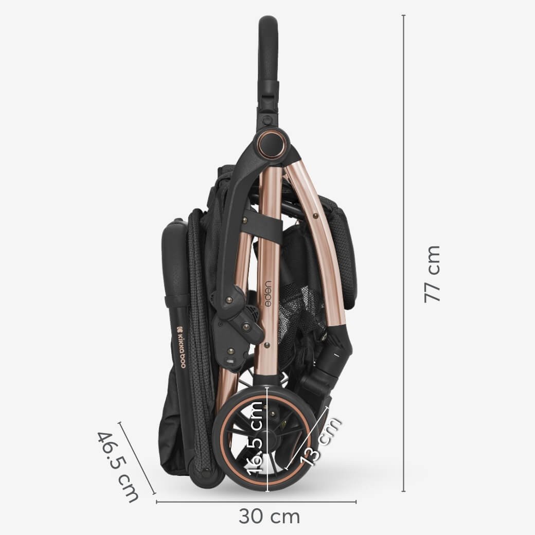 Silla de paseo autoplegable Eden Negro