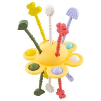 Juguete Mordedor de Silicona Luna Amarilla