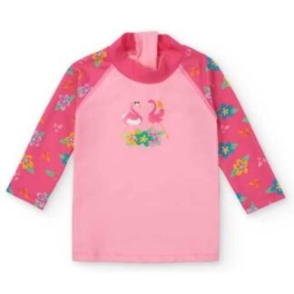 Camiseta de Protección Solar M/ L UPF 50+ Flamingos