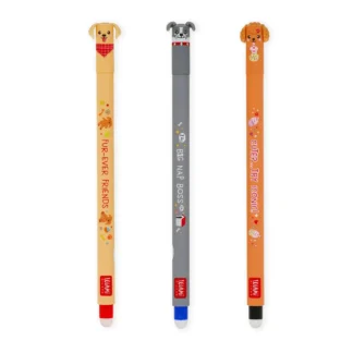 Set de 3 Bolígrafos de Gel Borrables Fur-ever Friends