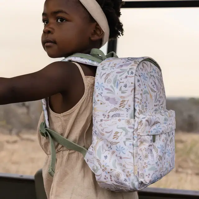 Mochila Safari Friends Blanca 29 cm