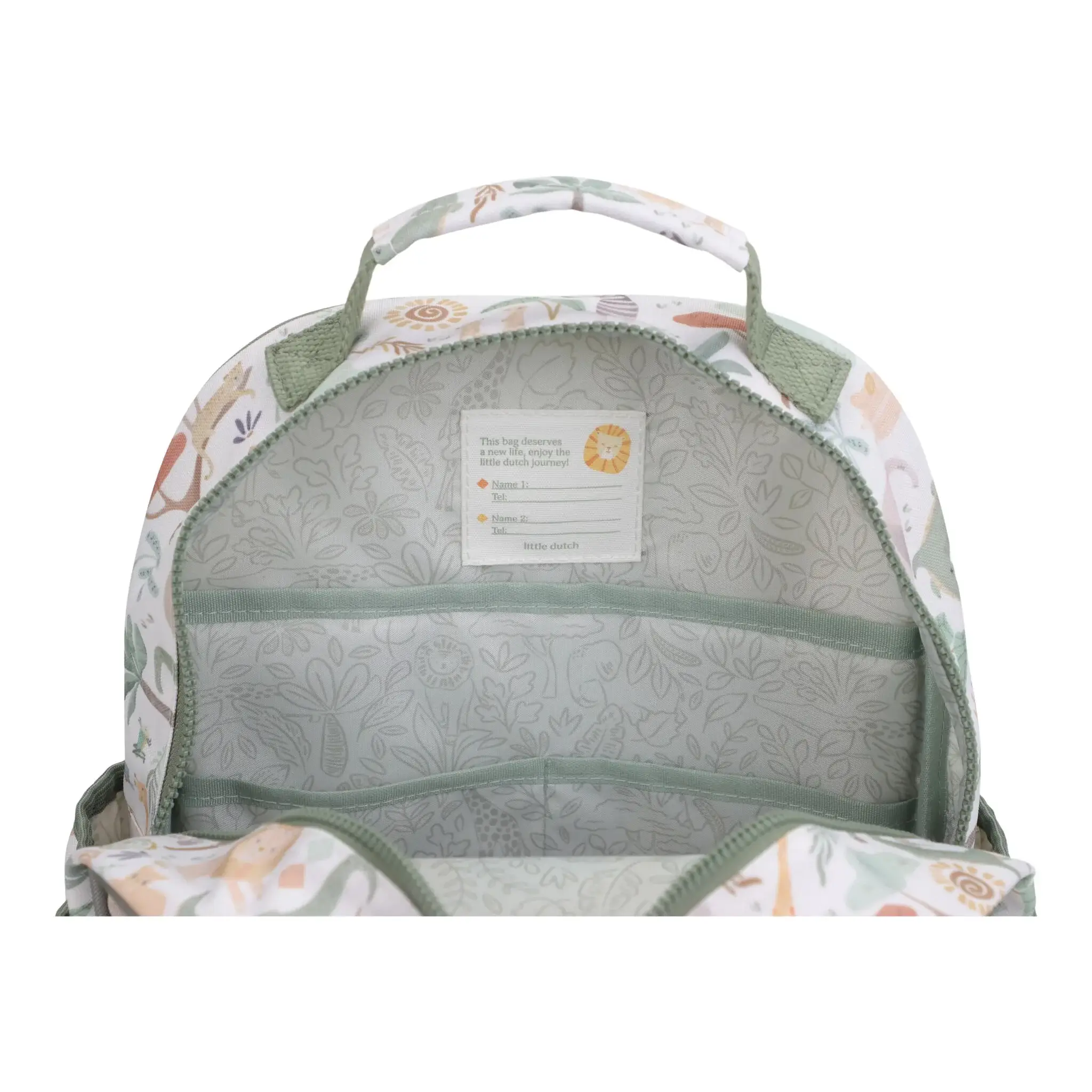 Mochila Infantil Safari Friends Blanca 35 cm