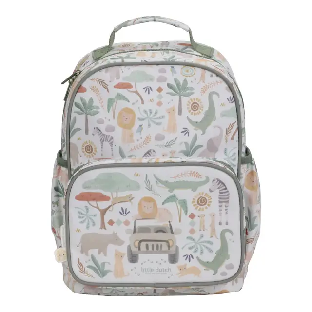 Mochila Infantil Safari Friends Blanca 35 cm