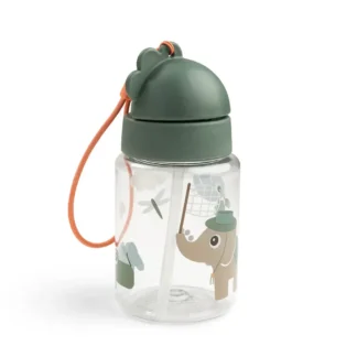 Botella con Pajita 280 ml Tiny Trails Verde