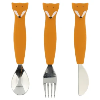 Cubiertos Acero y Silicona Mr Fox