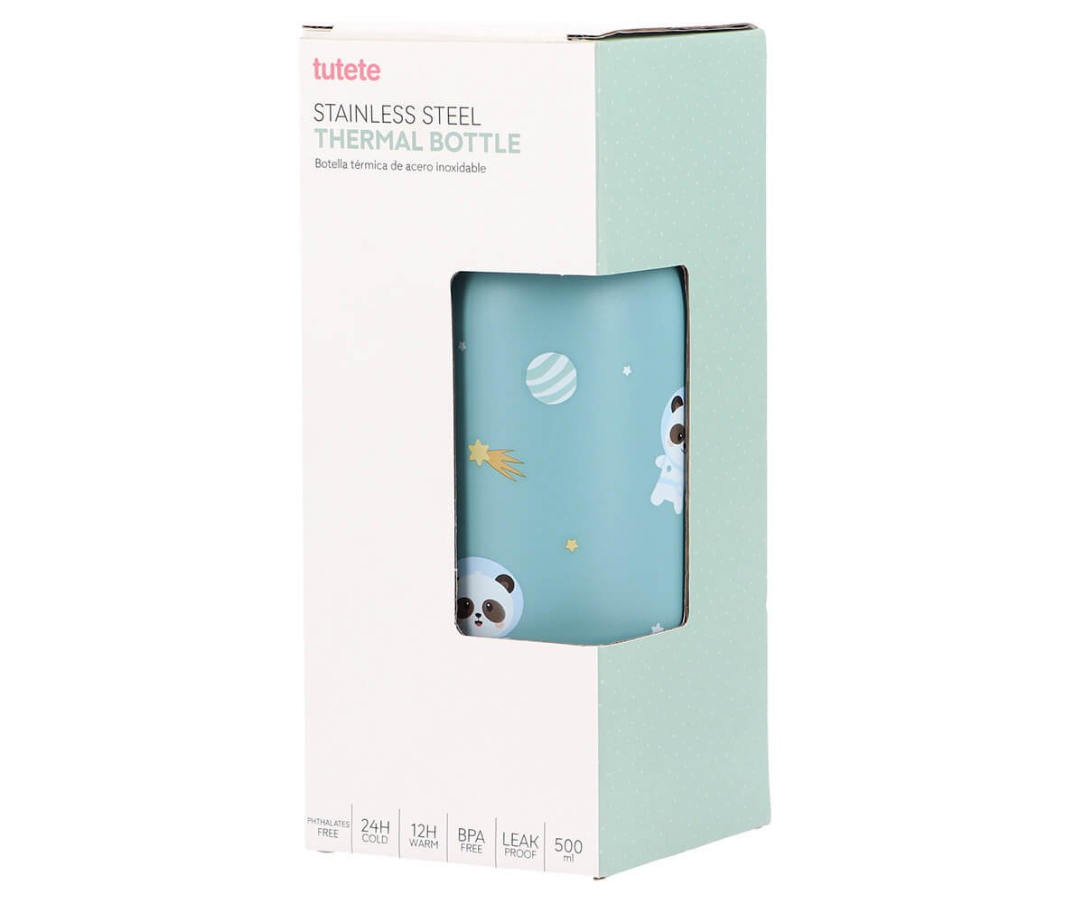 Botella Térmica Acero Inoxidable 500 ml Pandas in Space