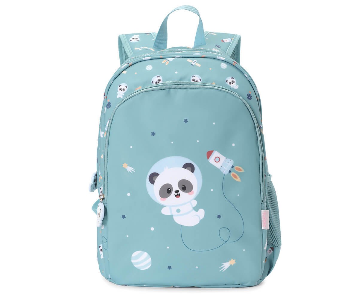 Mochila Mediana Pandas in Space y Llavero