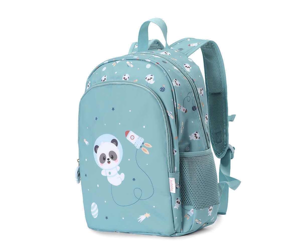 Mochila Mediana Pandas in Space y Llavero