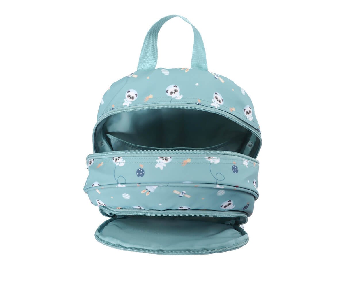 Mochila Mediana Pandas in Space y Llavero
