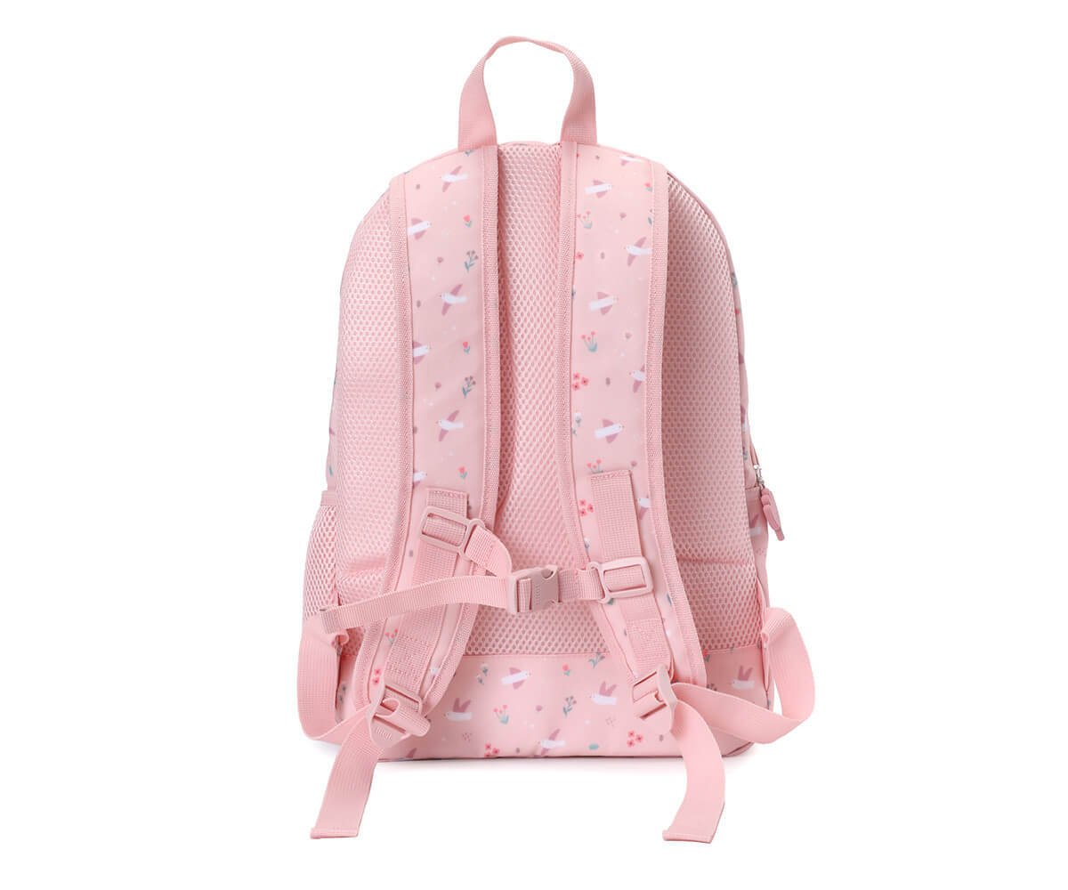 Mochila Mediana Blossom Birds y Llavero