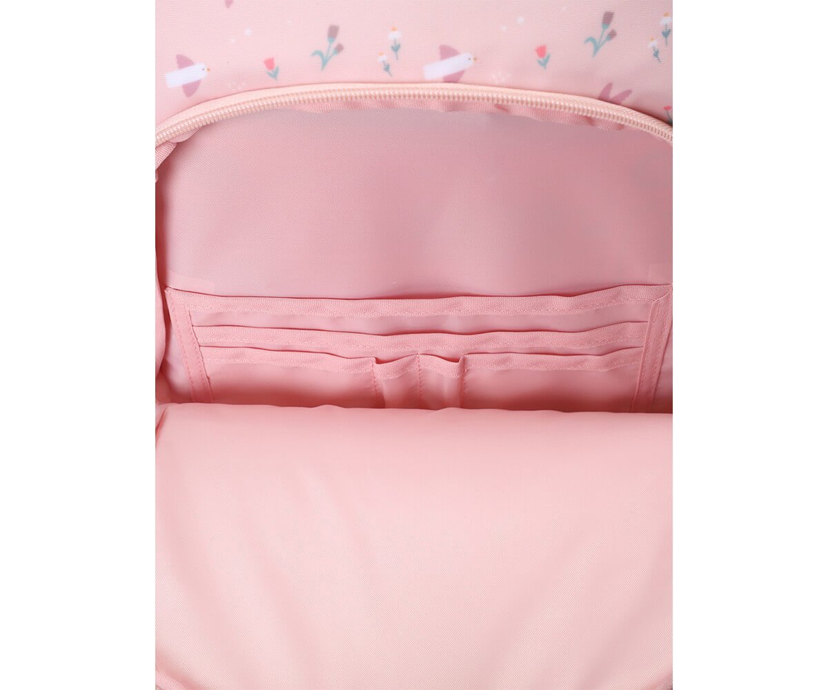Mochila Mediana Blossom Birds y Llavero