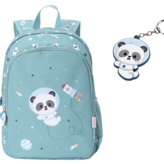 Mochila Mediana Pandas in Space y Llavero