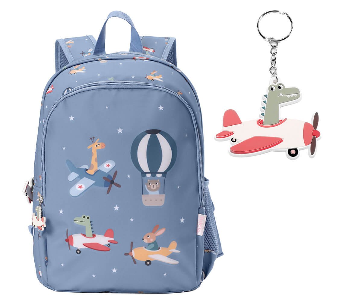 Mochila Mediana Planes y Llavero