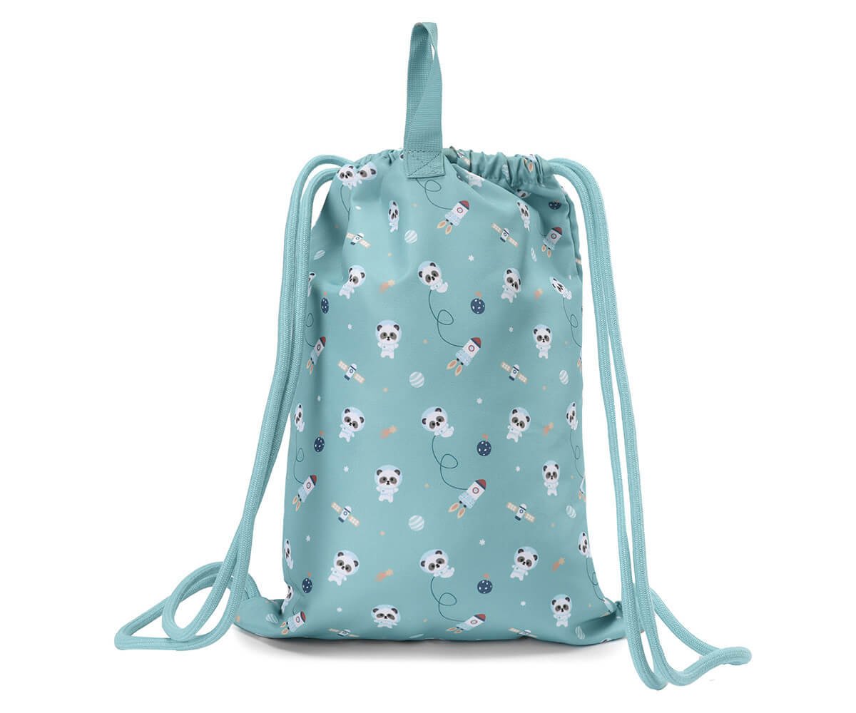 Mochila Saco Impermeable Pandas in Space