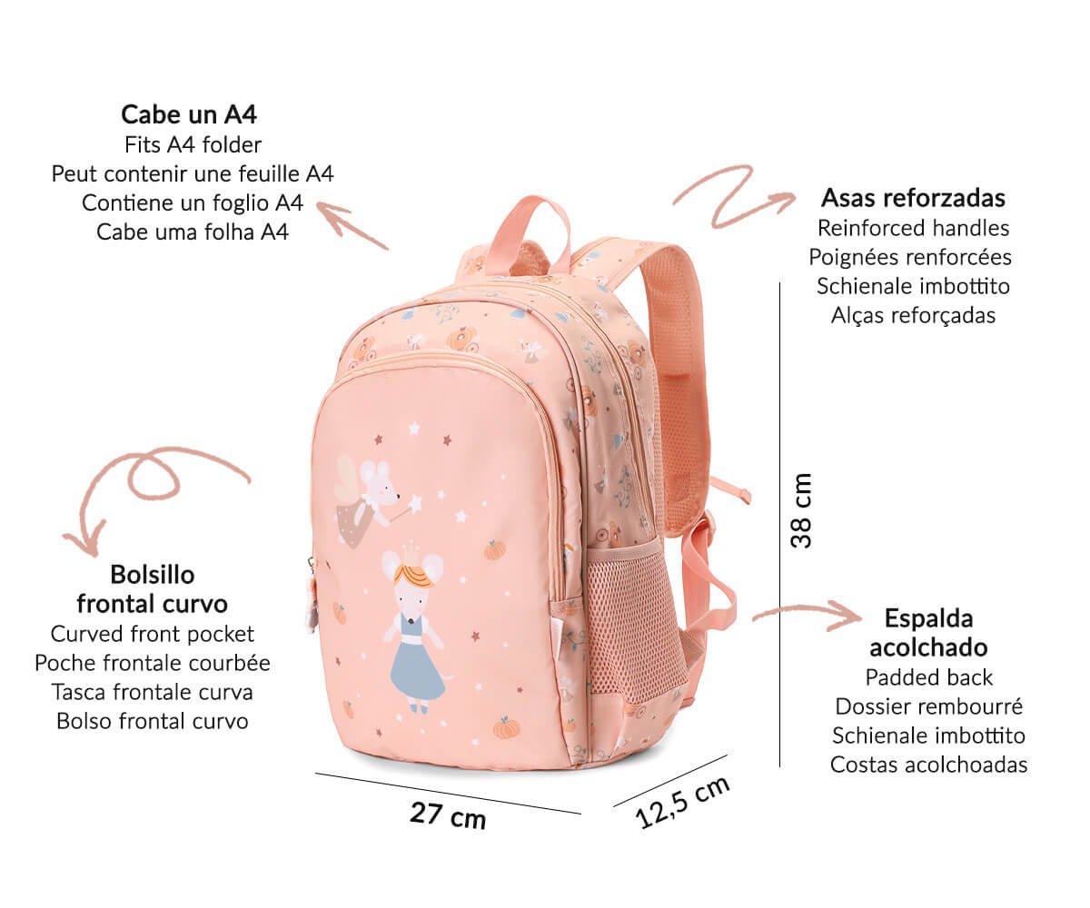 Mochila Mediana Mouse y Llavero