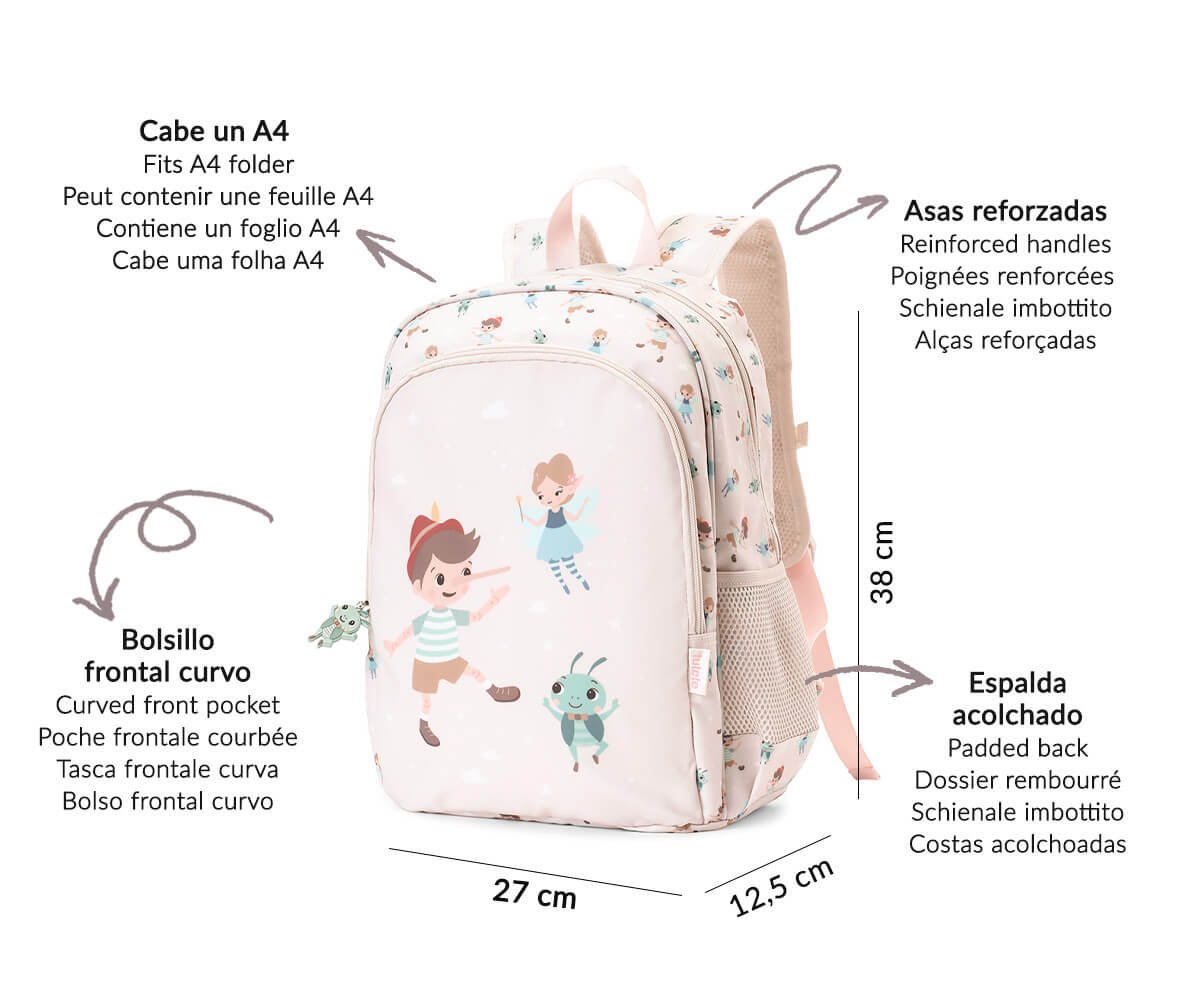 Mochila Mediana The Wooden Boy y Llavero