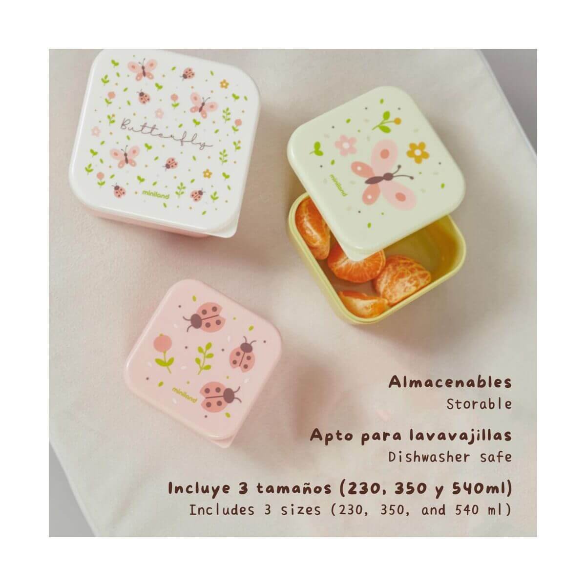 Set 3 SnackBox Butterfly